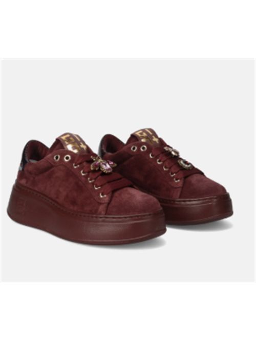 Sneakers PIA422A combi in suede con api di strass Gio+ GIO + | PIA422A-PORPORA